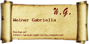 Weiner Gabriella névjegykártya